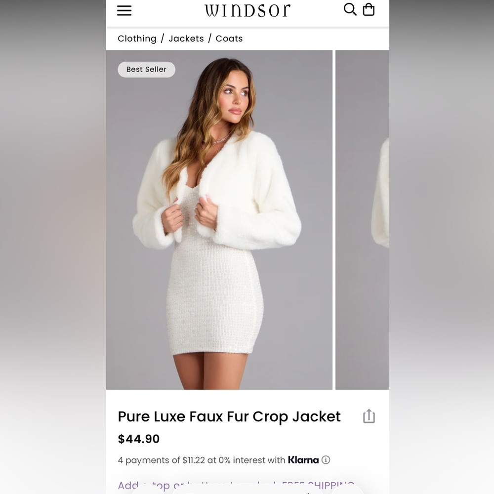 Windsor White Faux Fur Sweater